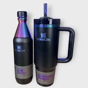 Stanley Black Chroma 20 oz All Day Slim Bottle /30 oz Quencher H2O Tumbler (c)